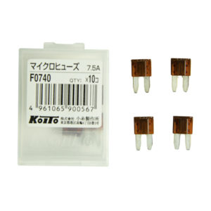 Предохранители Koito (кратность 10 шт.) 7,5А – мини 8 мм (2,2 мм зазор между контактами), пласт. упаковка 10 шт.