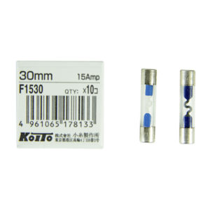 Предохранители Koito (кратность 10 шт.) 15A – стеклянный 30 мм, упаковка 10 шт.