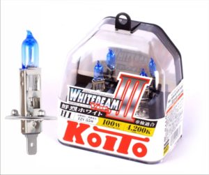 Лампа высокотемпературная Koito Whitebeam H1 12V 55W (100W) 4200K (комплект 2 шт.) H1 12V 55W (100W) 4200K, упаковка 2 шт.