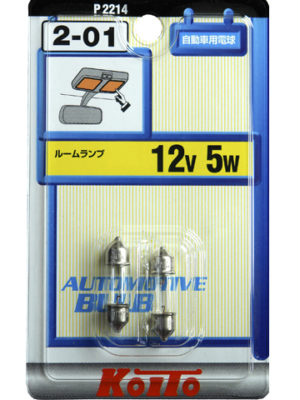 Лампа дополнительного освещения Koito (комплект 2 шт.) 12V 5W T8x28, блистер-упаковка 2 шт.